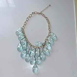Elegant Blue Teardrop Necklace